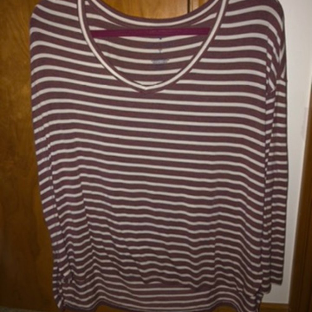 Pink & White stripe American Eagle Longsleeve